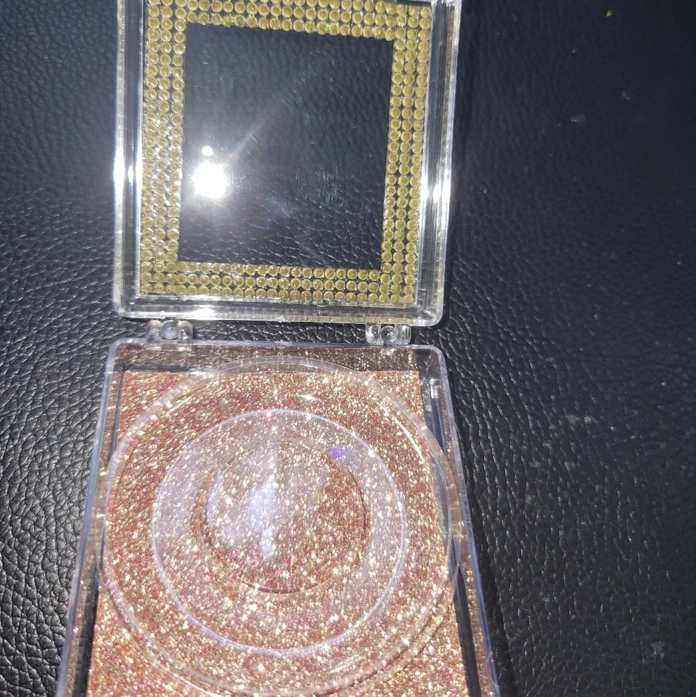 10 Empty Boxes for Eyelashes 3D Packaging Box, Organizer Bling Glitter, 25mm